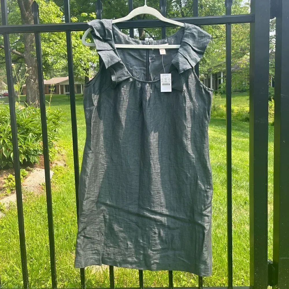 J Crew Rumpled Linen Merton Shift Dress NWT